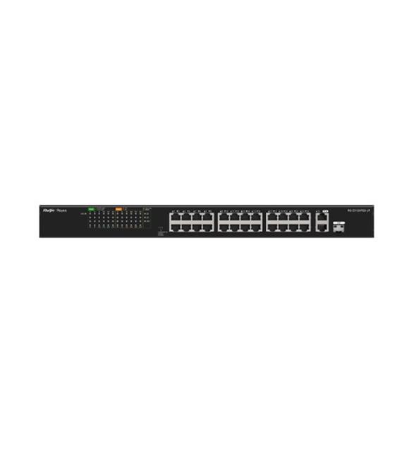 Ruijie-Reyee RG-ES126S-P 26 Port 10-100 Mbps 1 Port Uplink + 1 Port 10-100-1000 Mbps Poe 370W Switch