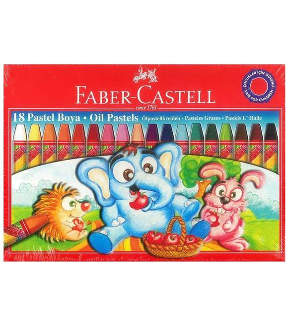 Faber-Castell Pastel Boya Red Line Karton Kutu Köşeli 18 Renk 5282 125318 Pastel Boyalar