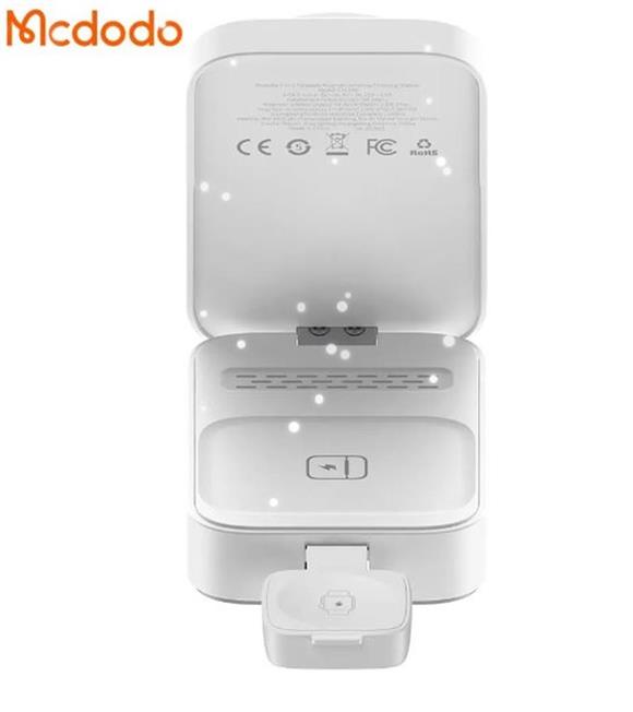 Hepu MCDODO CH-5090 15W 3ü 1 Katlanabilir Kablosuz Şarj Standı - Beyaz Cep Telefonu Aksesuarları