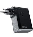 Hepu MCDODO CH-8101 Gan Serisi 100W 3 Port Başlıklı1xUsb 2 xType-C Girişli Universal Şarj Adaptörü-Siyah Adaptörler