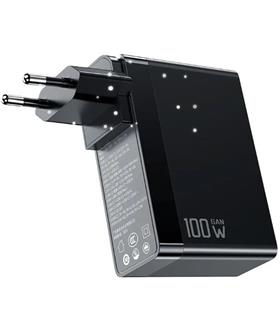 MCDODO CH-8101 Gan Serisi 100W 3 Port Başlıklı1xUsb 2 xType-C Girişli Universal Şarj Adaptörü-Siyah