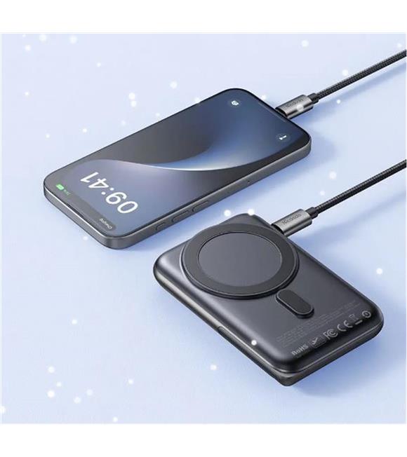 MCDODO MC-1511 20W 10000 mah Katlanabilir Magsafe Powerbank Siyah Taşınabilir Şarj Cihazları
