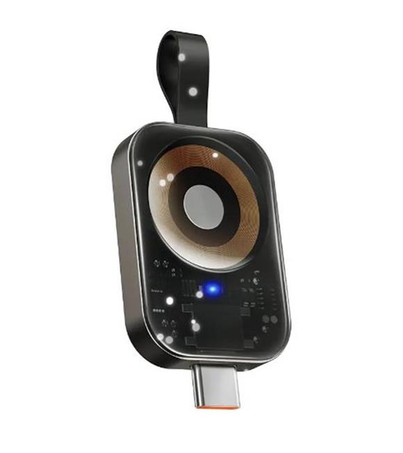 MCDODO CH-2062 3.5W Apple Watch İçin Type-C Girişli Manyetik Kablosuz Şarj Aleti - Siyah Cep Telefonu Aksesuarları