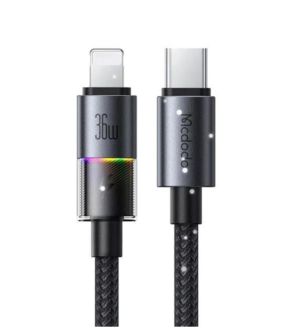 Hepu MCDODO CA-8190 TYPE-C TO LİGHNİNG 7 Renkli LED Işıklı 36W 1.2M KABLO Cep Telefonu Aksesuarları