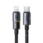 MCDODO CA-8190 TYPE-C TO LİGHNİNG 7 Renkli LED Işıklı 36W 1.2M KABLO