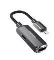 MCDODO CA-2690 2İN 1 Lightning To USB-A 3.0 Şarj Desteği Ve Veri Aktarım Cihazı - Koyu Gri Cep Telefonu Aksesuarları