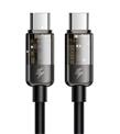 MCDODO CA-2840 Type-C To Type-C 100W Led Işıklı Power Off Hızlı Data Şarj Kablosu 1.2m - Siyah Cep Telefonu Aksesuarları
