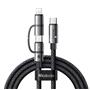 MCDODO CA-0450 LIGHTNING PD 36W - TYPE-C 100W DESTEKLİ2 Sİ BİR ARADA ŞARJ KABLOSU 1.2M
