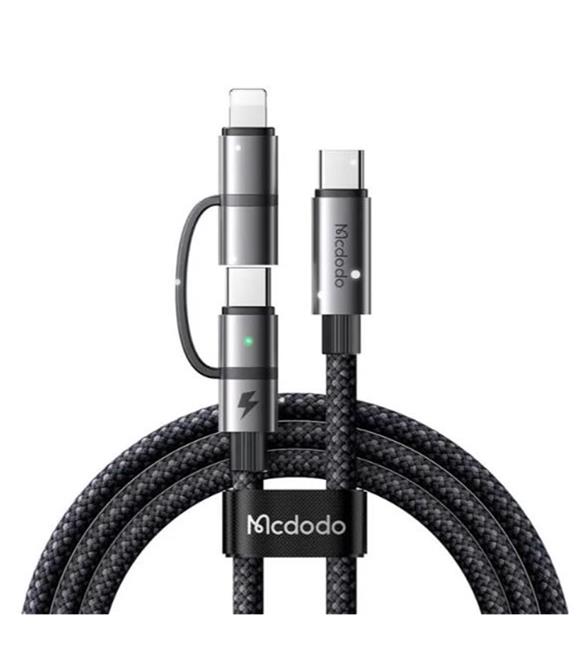 MCDODO CA-6780 2Sİ 1 ARADA TYPE-C TO TYPE-C + TYPE-C 1.5M 100W SİYAH KABLO Cep Telefonu Aksesuarları
