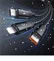 MCDODO CA-5790 3ü 1 arada USB-Cye + Lightning + Mikro USB Şarj ve Veri aktarım Kablosu 1,2 M Cep Telefonu Aksesuarları