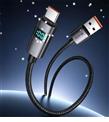 MCDODO CA-6520 USB-A TO USB-C KABLOSU YATAY LED EKRANLI SİYAH Cep Telefonu Aksesuarları