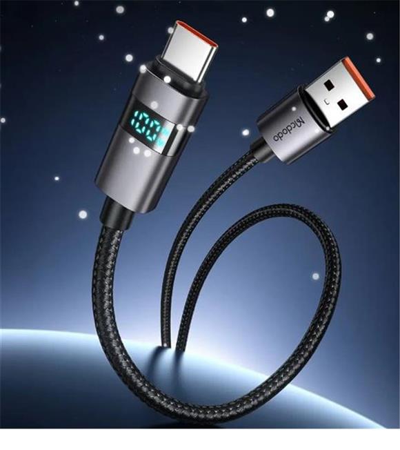 MCDODO CA-6520 USB-A TO USB-C KABLOSU YATAY LED EKRANLI SİYAH Cep Telefonu Aksesuarları