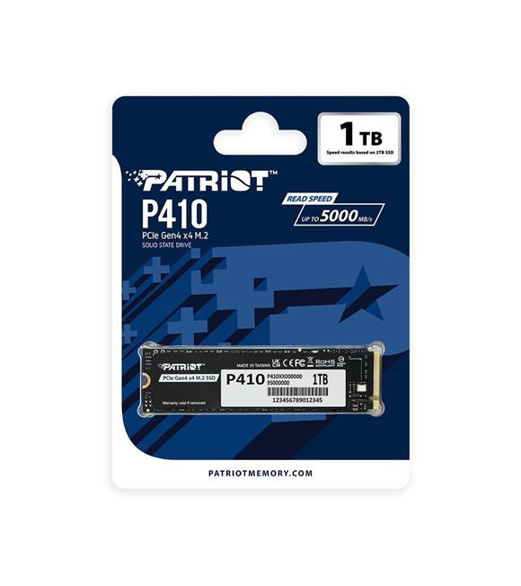 Patriot 1TB P410 PCIe Gen4 x4 (NVMe 1.4) M.2 2280 R-5000 W-4500 (P410P1TBM28H) Ssd Disk