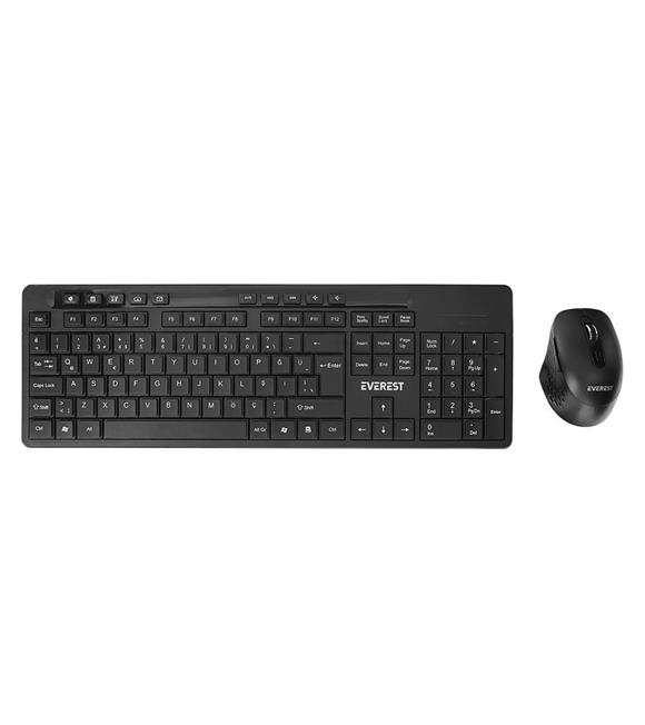 Everest KM-510 Siyah Kablosuz Q Multimedia Klavye + Mouse Set