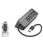 Hadron HDX7056 İetop Usb Hub 5Gbps 1x Usb 3.1 + 3x Usb 2.0 Switchli 4 Port Çoklayıcı Siyah