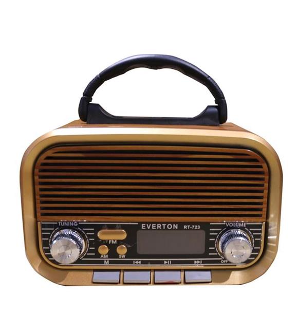 Everton RT-723 Dijital Göstergeli Şarjlı Nostaljik Radyo (AM-FM-SW Wıth BT-USB-TF )