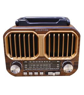Everton RT-679  Bluetooth-USB-SD-FM Şarjlı Solarlı  Nostaljik Radyo