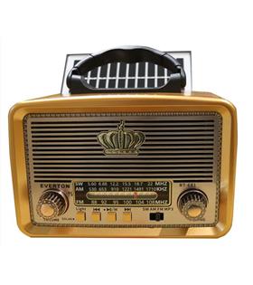Everton RT-681  Solarlı,Ledli, Şarjlı Nostaljik Radyo (FM-AM-SW-USB-TF)