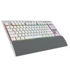 Rampage BERU Beyaz 2.4G + BT Wireless RED SWITCH Mekanik Gaming Oyuncu Klavye Slim  RGB