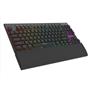 Rampage BERU Siyah 2.4G + BT Wireless RED SWITCH Mekanik Gaming Oyuncu Klavye Slim RGB