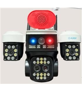 OKam O-Kam 8095 3 Lens Sirenli Çakarlı Wifi Solar Kamera