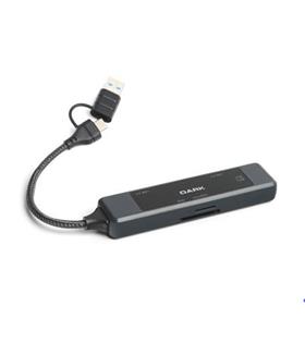 Dark DK-AC-USB350L USB-C & USB-A to 5 Port 2xUSB-A, Megabit Ethernet, USB3.0 Multi Port HUB