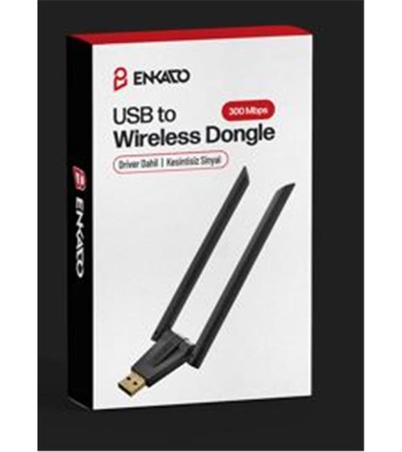 ENKADO EKD-UW91 USB TO 300 MBS ÇİFT ANTENLİ WIRELESS DONGLE