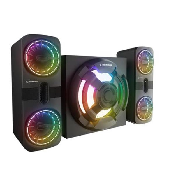 Rampage RMS-311 SHARD 2+1 80W Siyah USB,FM,Bluetooth,HMDI,Optica Rgb Işıklı Speaker