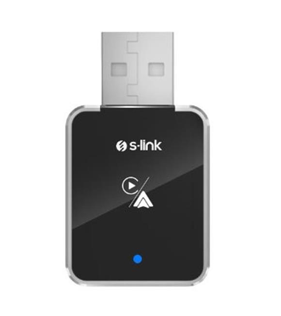 S-Link SL-CAR01 2in1 Android ve Apple Cihazlar Kablosuz Android Auto ve Carplay Adaptörü