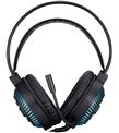 Hp DHE-8001U Mavi LED Aydınlatmalı Mikrofonlu Ses Kontrollü Gaming USB Siyah Başüstü Kulaklık