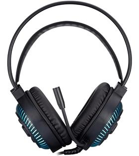 Hp DHE-8001U Mavi LED Aydınlatmalı Mikrofonlu Ses Kontrollü Gaming USB Siyah Başüstü Kulaklık