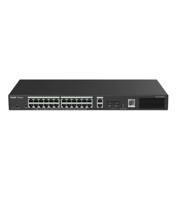 Ruijie-Reyee RG-ES228GS-LP 28 Port 10-100-1000 Yönetilebilir 2SFP 2Gigabit Uplink 24Port PoE+(250W)