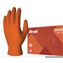 Beybi Diamond Pudrasız M Beden Kalın Turuncu Nitril Eldiven Medıum 100 Adet