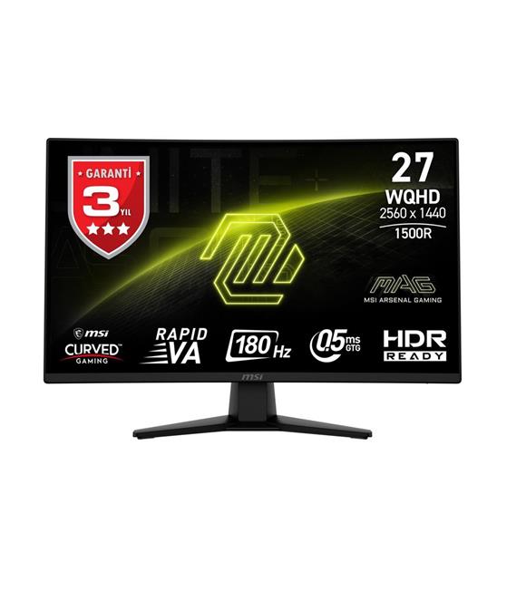 Msi 27" Mag 274CQF 2560X1440(WQHD) Curve 1500R Rapıd Va 180HZ 0.5ms Adaptıve-Sync Gamıng Monitör