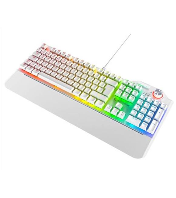Rampage Hydra R6 Full Color RGB LED Beyaz Gaming Pro Red Switch Q Aluminyum Kaplama  Mekanik Klavye