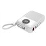 S-link MP120 20000mAh PD22.5W Type-C+Lightning Kablolu Beyaz  Pil Şarj Cihazı Powerbank