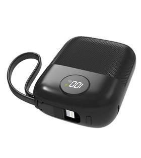 S-link MP110 10000mAh PD22.5W Type-C+Lightning Kablolu Siyah  Pil Şarj Cihazı Powerbank