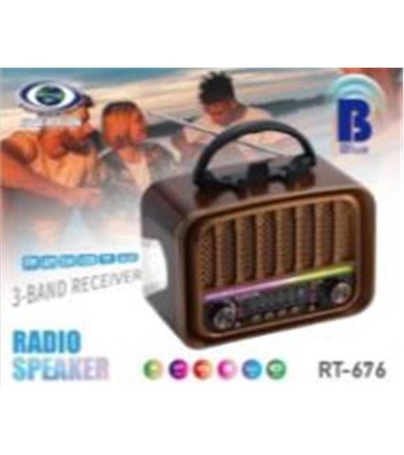 Everton RT-676  Bluetooth (rgb) Fenerli Usb-Micro Sd Nostaljik Radyo