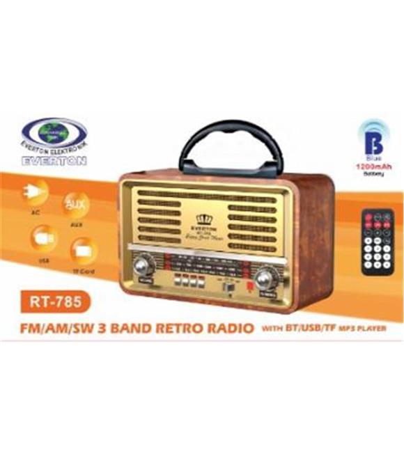 Everton RT-785  Bluetooth Usb-Micro Sd Nostaljik Radyo