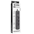 S-link SPG03U  5V2.4A 1.5m 3x1.00mm 100 yüzde  Bakır 750 Joule 3 lü Anahtarlı Akım Korumalı Siyah Priz