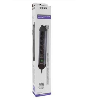 S-link SPGKS05 1.5m 3G1.5mm2 900 Joule 5Li Akım Kor. Gri Priz Çoklayıcı