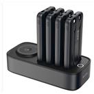 S-link IP-DS40 4 Adet 10000mAH Powerbank li  15W Kablosuz Şarj Siyah Taşınabilir Şarj İstasyonu