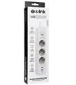 S-link SPG03TC 5V2.4A 1.5m 3x1.00mm 100 yüzde  Bakır 750 Joule 3 lü Anahtarlı Akım Korumalı Beyaz Priz