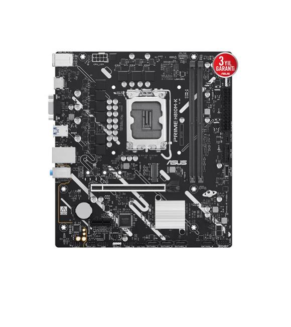 Asus Prime H810M-K 6400MHz DDR5 Soket LGA1851 M.2 HDMI VGA mATX Anakart