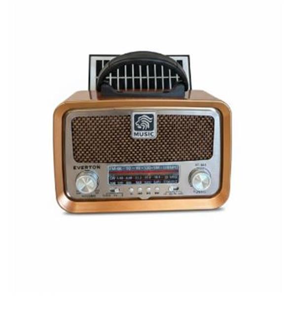 Everton RT-653  Solarlı,Şarjlı Nostaljik Radyo (Bluetooth-USB-SD-FM )