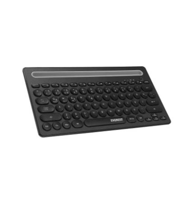 Everest KB-BT84 Siyah-Gri Bluetooth Ultra İnce+Şarjlı Q Mac-Win-Android-Ios Uyumlu Kablosuz klavye