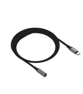 S-link Armor FC-01 15cm Type-C to F AUX Örgülü Metal Başlıklı Siyah Ses Kablosu