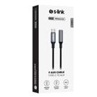 S-link Armor FC-01 15cm Type-C to F AUX Örgülü Metal Başlıklı Siyah Ses Kablosu_1