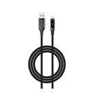 S-link Armor LED UC-066 66W 1m USB to Type-C PD Örgülü LED Başlıklı Siyah Hızlı Şarj Kablosu