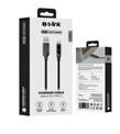 S-link Armor LED UC-066 66W 1m USB to Type-C PD Örgülü LED Başlıklı Siyah Hızlı Şarj Kablosu_1)